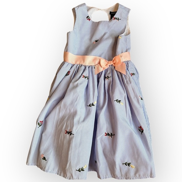 Nordstrom Striped Blue and Pink Kids Dress - Picture 1 of 2
